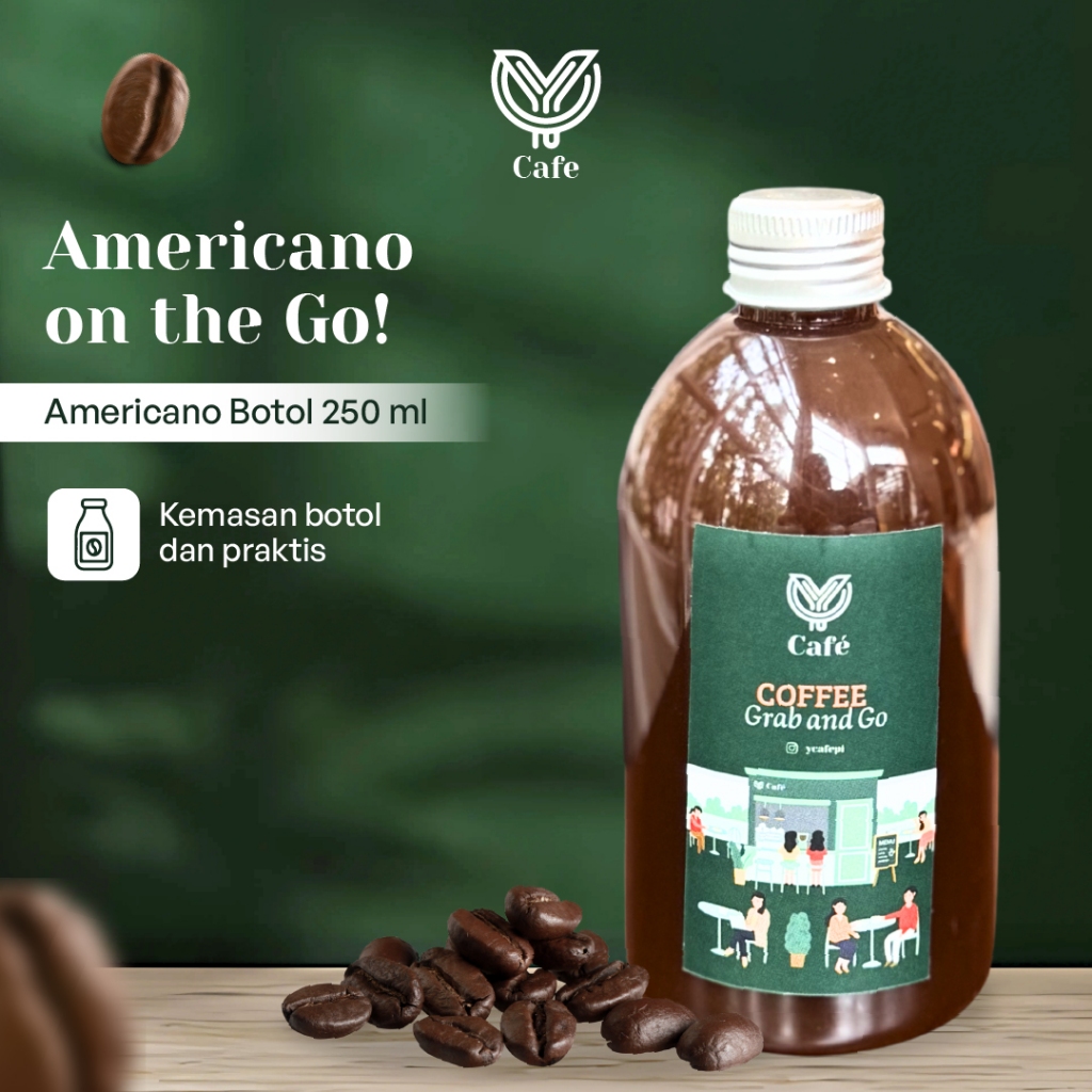 

Americano 250 ml - Minuman Kemsasan Botol Espresso Arabica Honey Kopi Botol Praktis Tinggal Tuang By Y Cafe