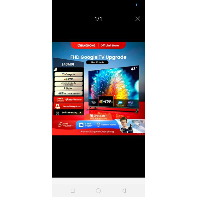 SMART TV Changhong 43