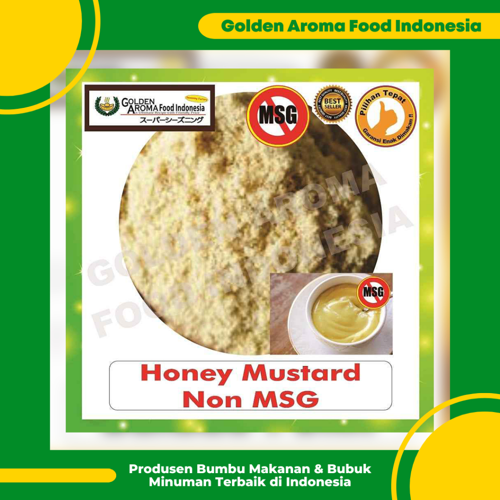 

Bumbu Tabur Rasa Honey Mustard Non MSG 1Kg Bubuk Tabur Madu Mustard No MSG 1 Kg Powder Murah GAFI