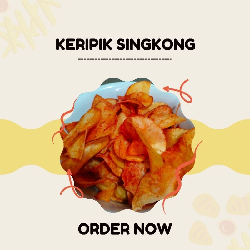 

Cemilan keripik singkong viral pedas/original 100gram | cemilan viral
