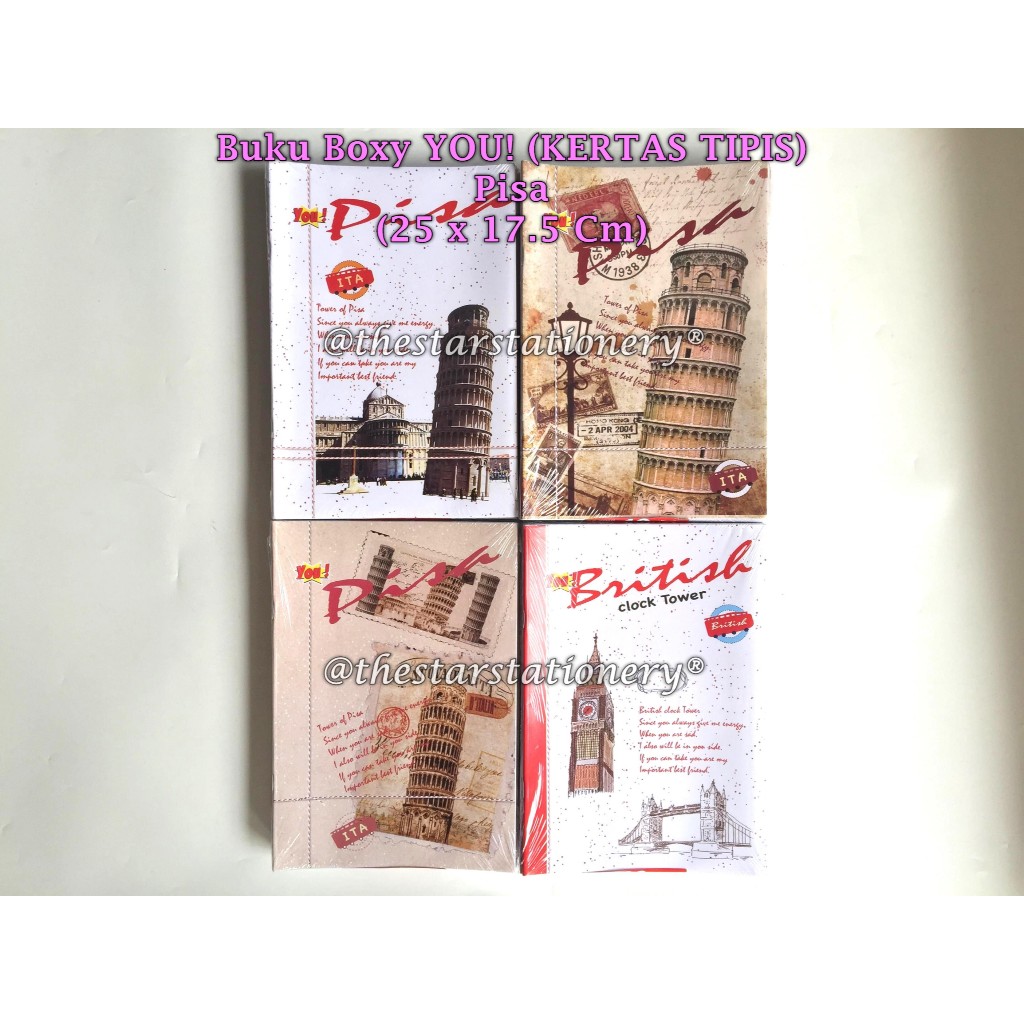 

(1 Pak Isi 10 Buku) Buku Boxy YOU 40 Lembar / Buku Tulis Murah Kertas Tipis 45 Gram (1 Pak/10)