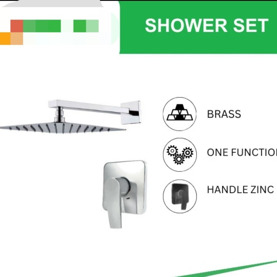 shower Set wall shower Tanam Stop kran panas dingin