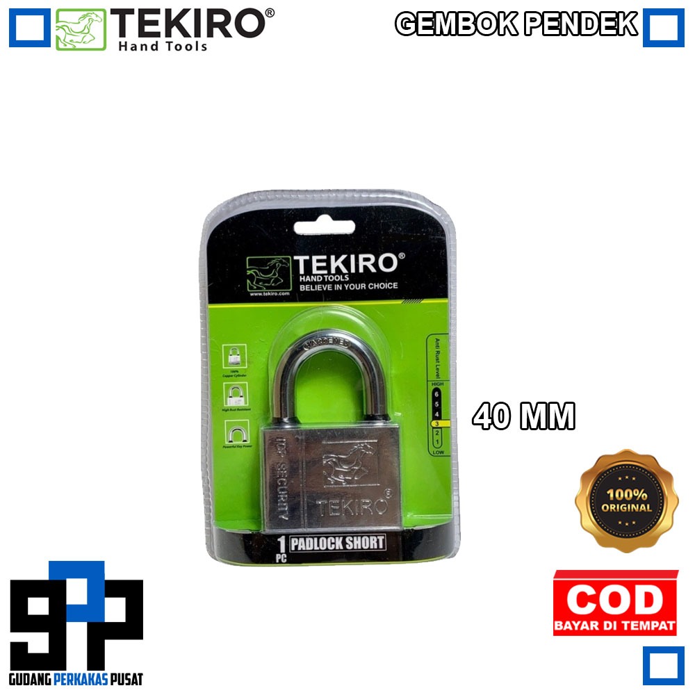 TEKIRO GEMBOK PENDEK 40 MM / GEMBOK / TOOLS - ALAT PERKAKAS ORIGINAL