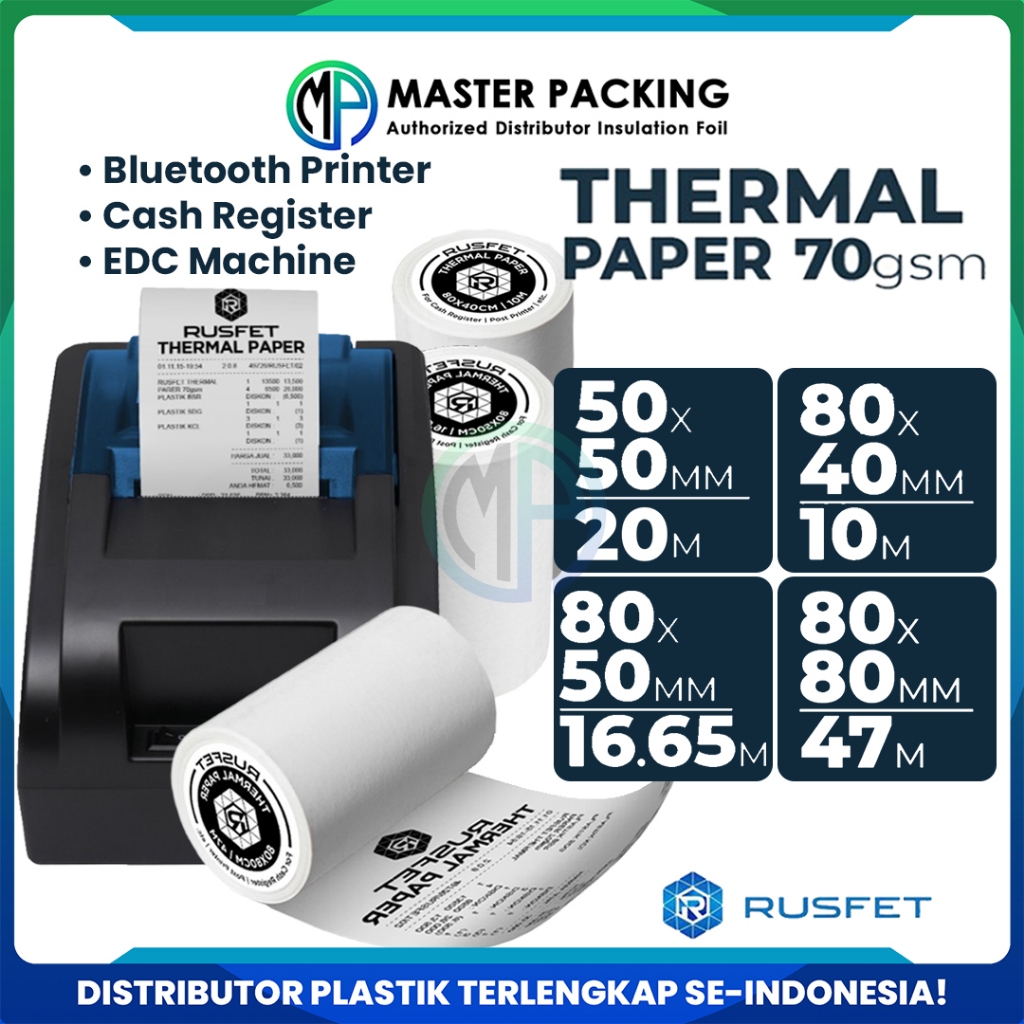

Kertas Stiker Label Termal / Paper Thermal Core Non Sticker Untuk Resi Olshop (A6) Struk Kasir