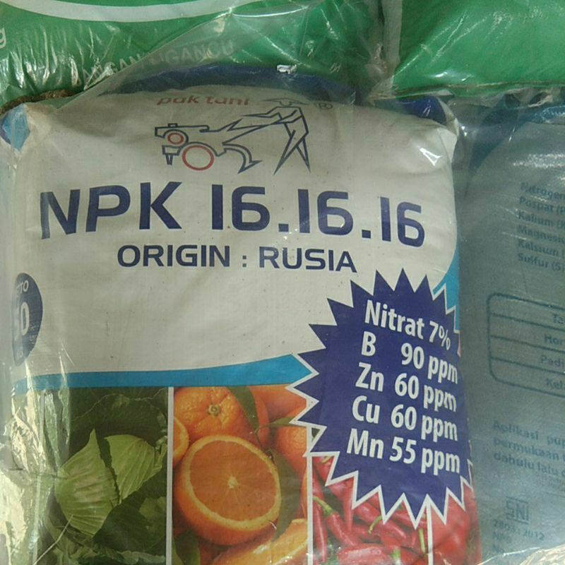 NPK PAK TANI 16-16-16 Kemasan pabrik 50kg