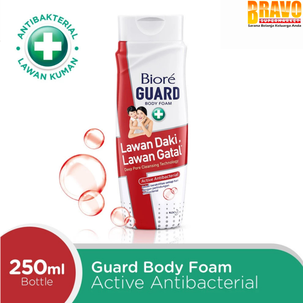 Bravo Bojonegoro - Biore Guard Sabun Mandi Cair Pembersih Daki Botol 250 ml - Sabun Cair Body Wash