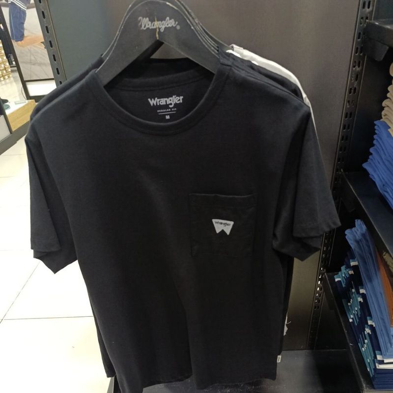 Wrangler Kaos Hitam Lengan Pendek