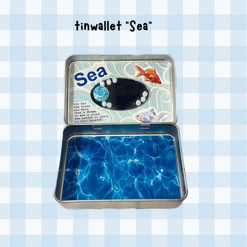 tin wallet sea, jujutsu kaisen gojo, flower | altoids tin wallet | dompet aestethic