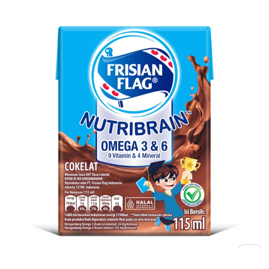 

Susu Frisian Flag Nutribrain Omega UHT Cokelat 115ml - sameday/instant only