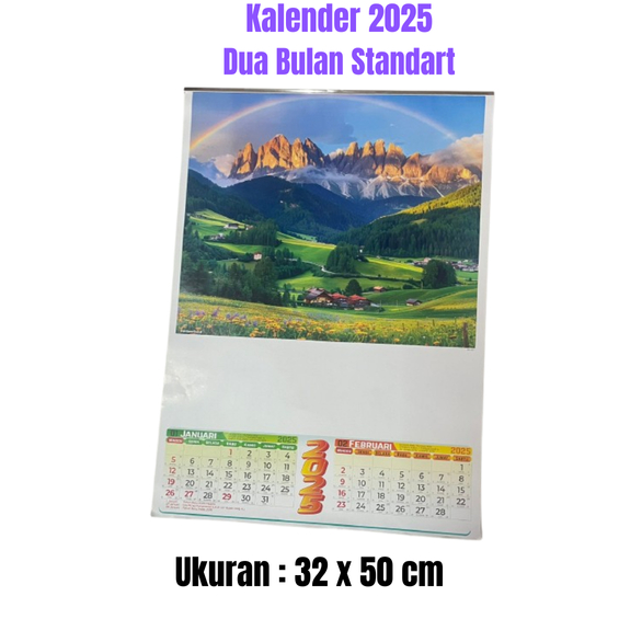 

KALENDER 2025 DUA BULAN STANDART ( 6 LEMBAR ) ( PEMANDANGAN ALAM )