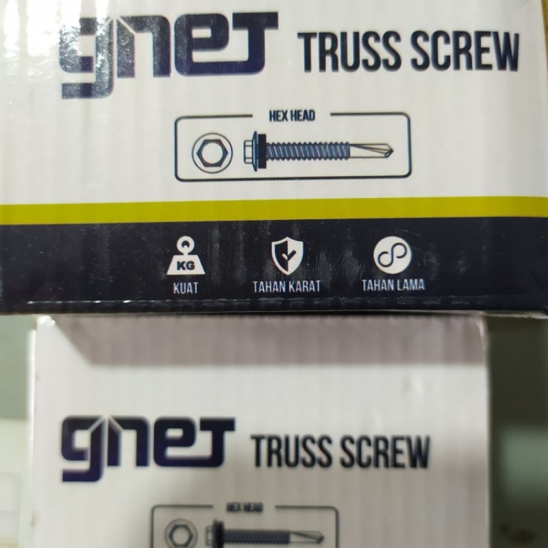 GNET Skrup baja ringan 4.8 16&19mm (200 pcs) Truss screw
