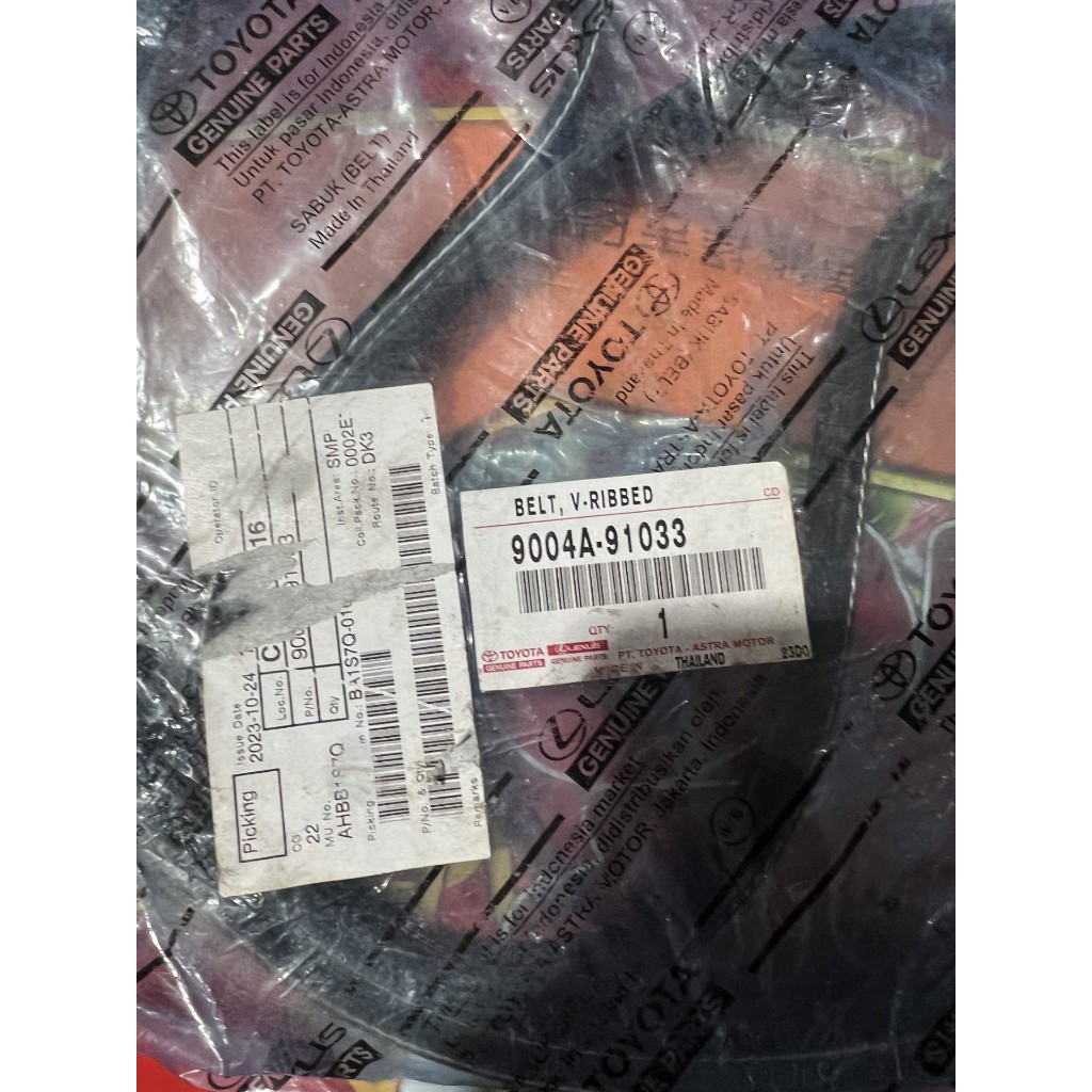 Tali Kipas Fan Belt V Belt Avanza Lama 1500cc Original 9004A-91033