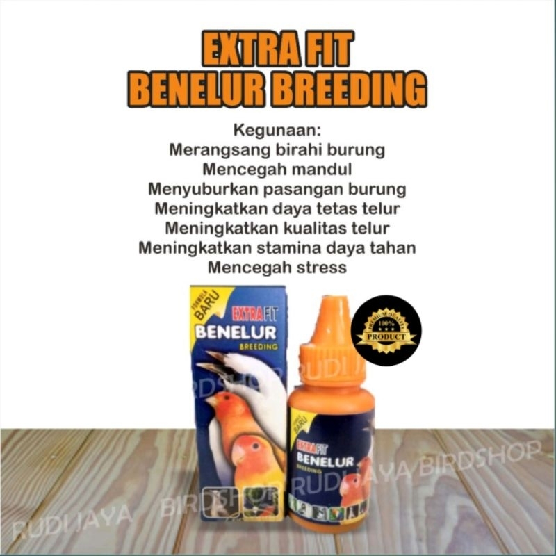EXTRA FIT BENELUR BREEDING VITAMIN OBAT TERNAK BURUNG MURAI KENARI NAIKKAN BIRAHI KESUBURAN