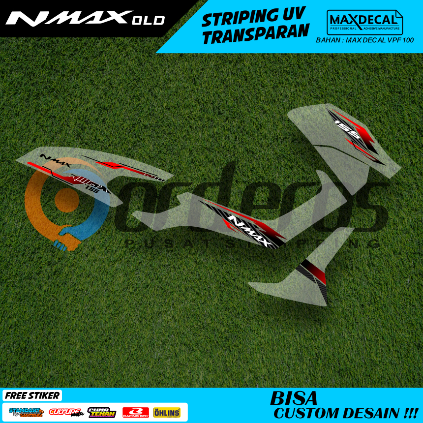 stripping nmax old transparan modifikasi motif terbaru minimalis racing stiker nmax ZA-6