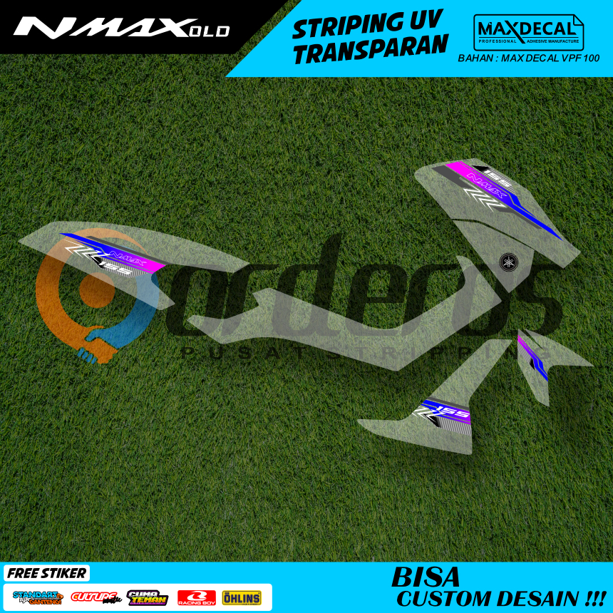 stripping nmax old transparan modifikasi motif terbaru minimalis racing stiker nmax ZA-4