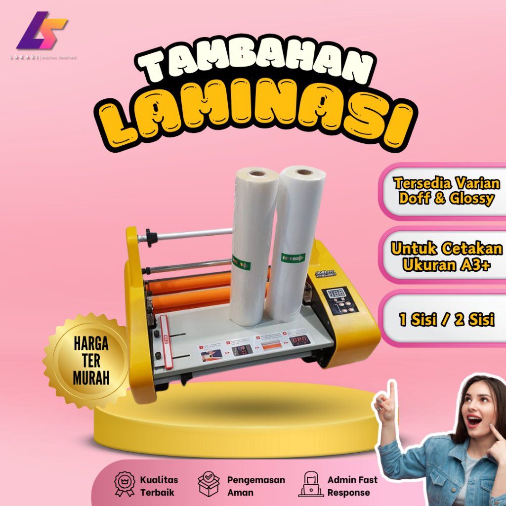 

Tambahan Laminasi Glossy Doff 1 Sisi/2 Sisi