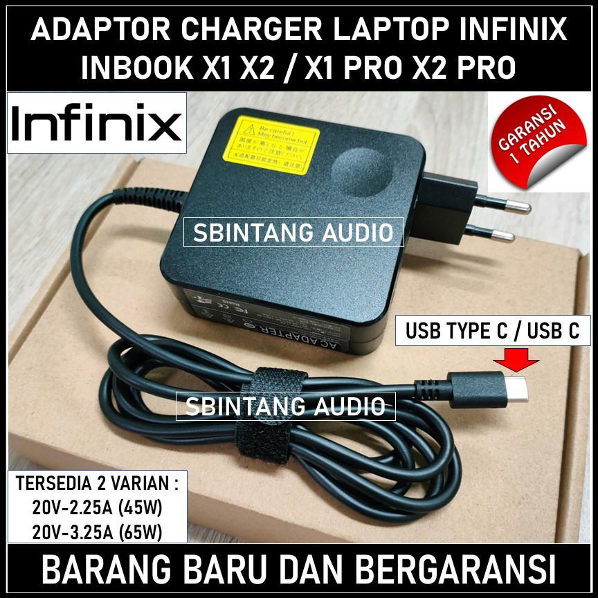 Adaptor Charger Laptop Infinix Inbook X1 Inbook X2 Inbook X1 Pro Ori