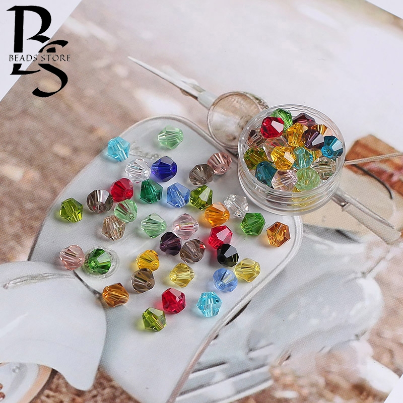 (±90pcs) Manik Crystal 4mm Monte Akrilik - Crystal KaCa - Manik Tetes Manik Kristal Bening Manik Man