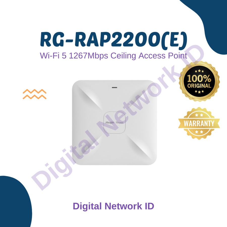Ruijie RG-RAP2200(E) Dual-Band Gigabit Wi-Fi 5 Access Point (Indoor Ceiling Mount)