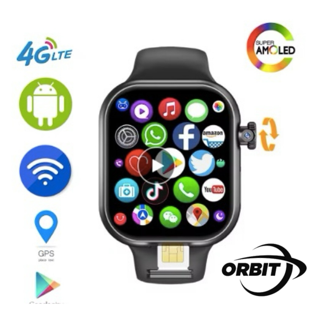 ORBIT VP29 Android 4G/5G Smartwatch Built in GPS 2.29inch Amoled Screen 3GB+32GB SimCard WIFI Hotpot