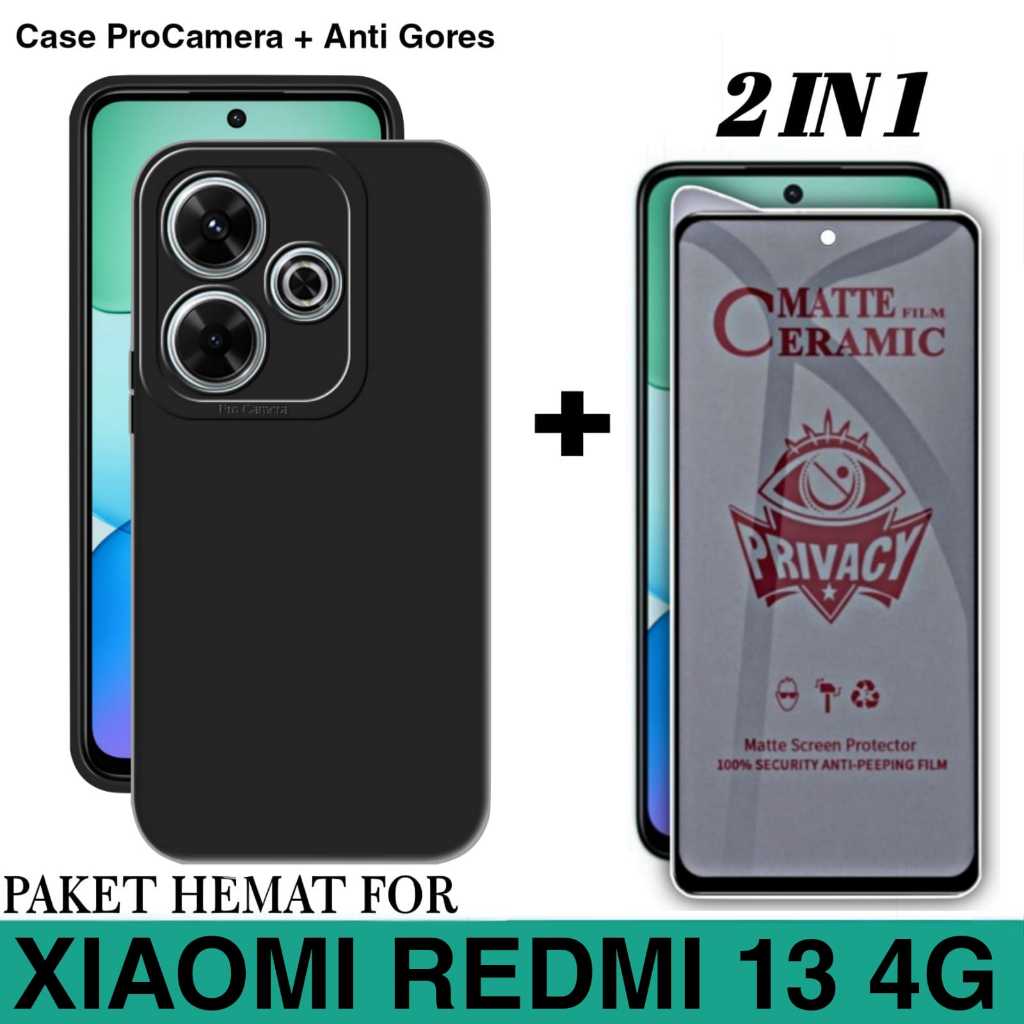 SOFT CASE XIAOMI REDMI 13 4G CASE LIQUID PRO CAMERA FREE CERAMIC ANTI SPY