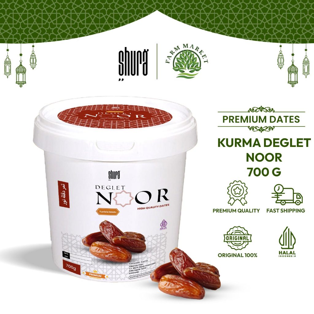 

Shura Kurma Tunisia Deglet Noor 700gr Ember