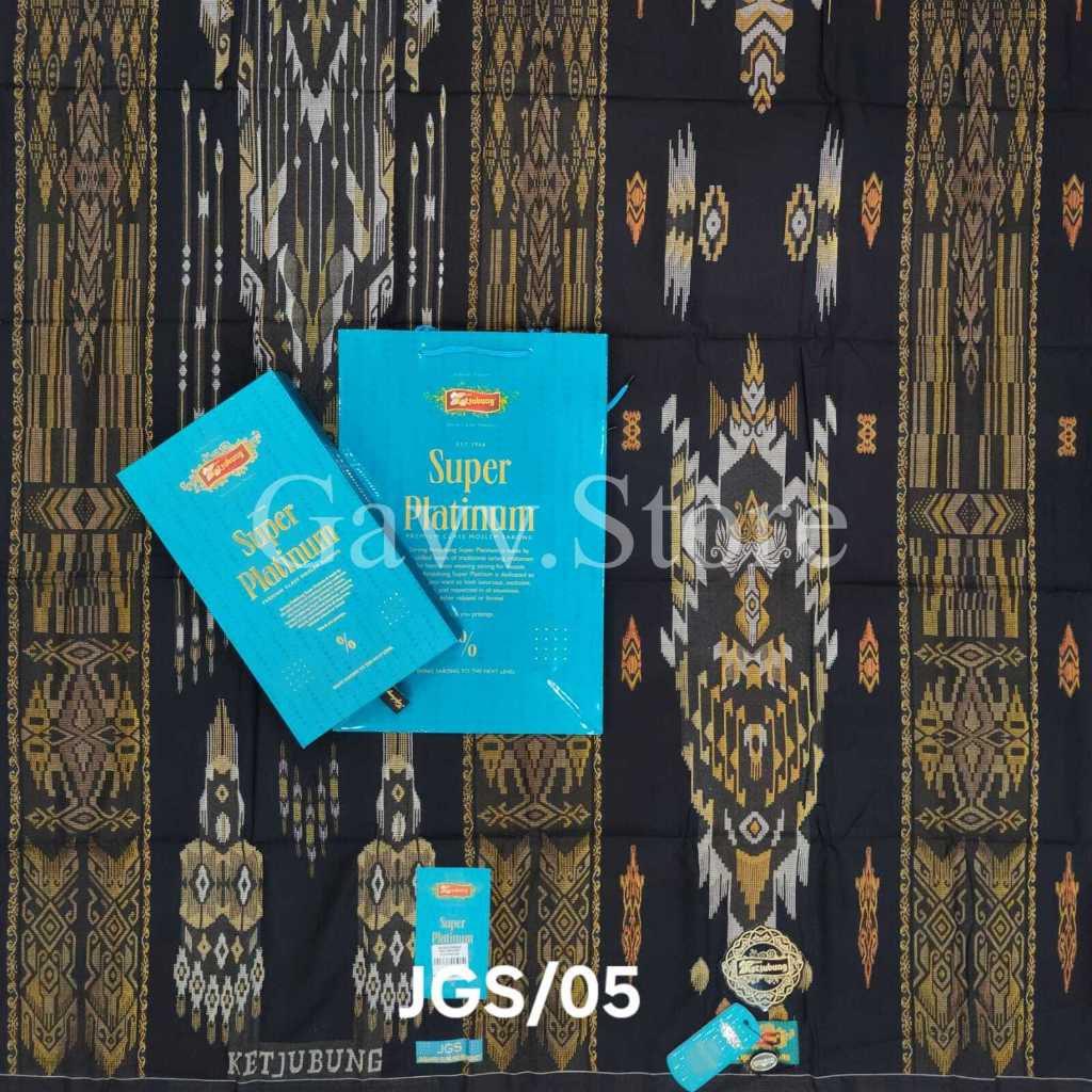 Sarung KETJUBUNG SUPER PLATINUM JGS // ORI Sarung KETJUBUNG SUPER PLATINUM JACQUARD GUNUNG SONGKET