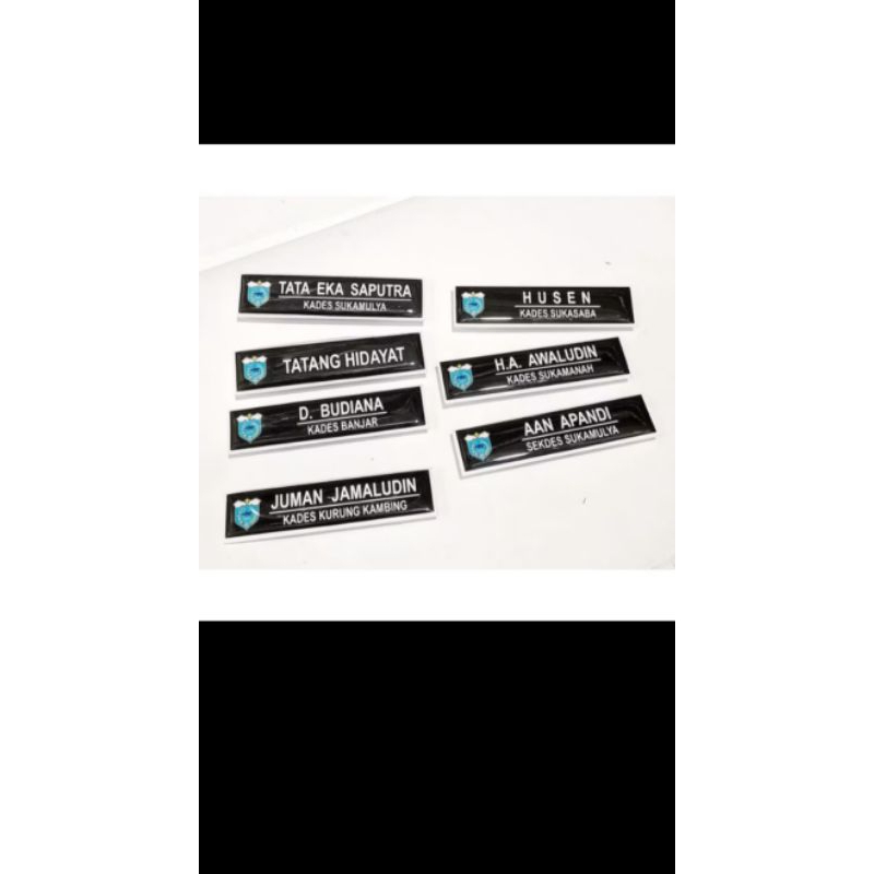 

name tag bahan akrilik berlapis fiber