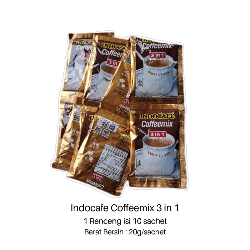 

Kopi Indocafee Coffeemix 1 Renceng isi 10 sachet
