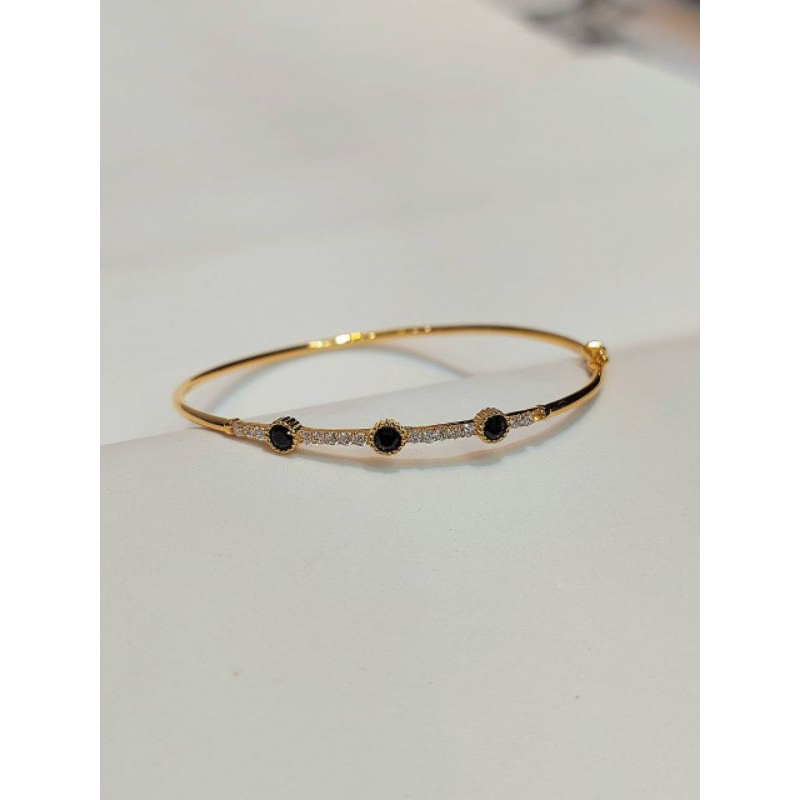 Gelang Kaku Emas Fashion Zircon 2.89 Gram 700 16k (GH153)