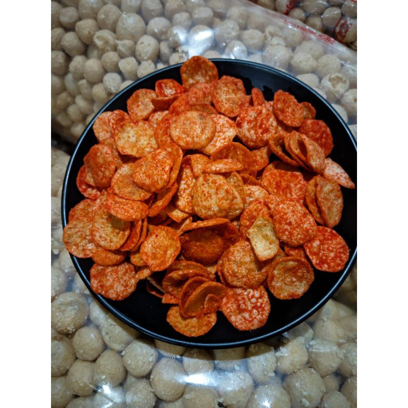 

rekomendasi krupuk oji, krupuk ketela pedas manis.