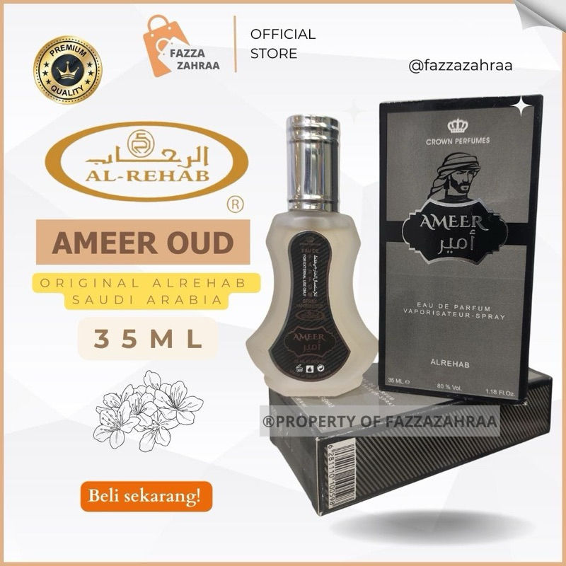 Parfum arab Ameer Oud 35ml al rehab original minyak wangi saudi alrehab spray PROMO
