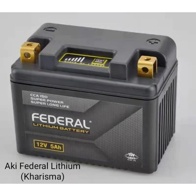 Federal Lithium Baterai Aki (Kharisma) CCA 150 12V 5Ah