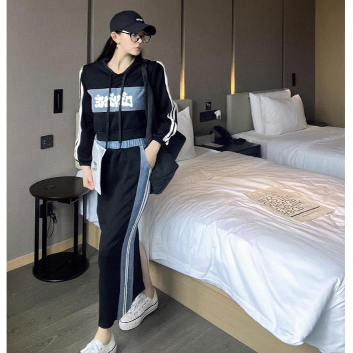 KEUNTA[Jens marsa Set Rok] - Pakaian Wanita Fashion PREMIUM Set Rok Jeans Import