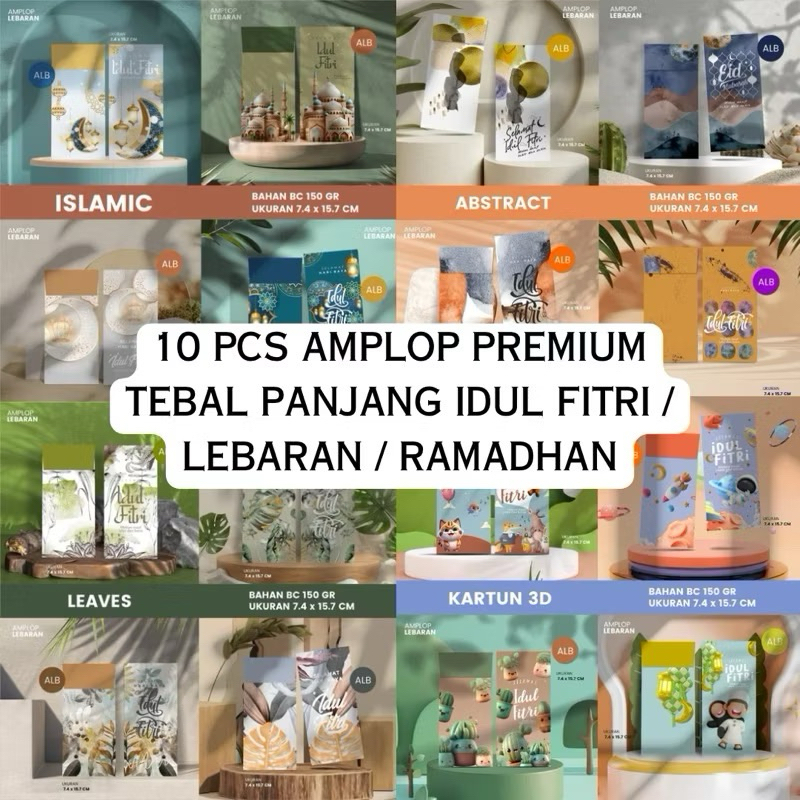

Isi 10pcs Kertas Amplop Angpao Lebaran 2025 Premium Tebal Panjang Profesional Idul Fitri Aesthetic Ramadhan