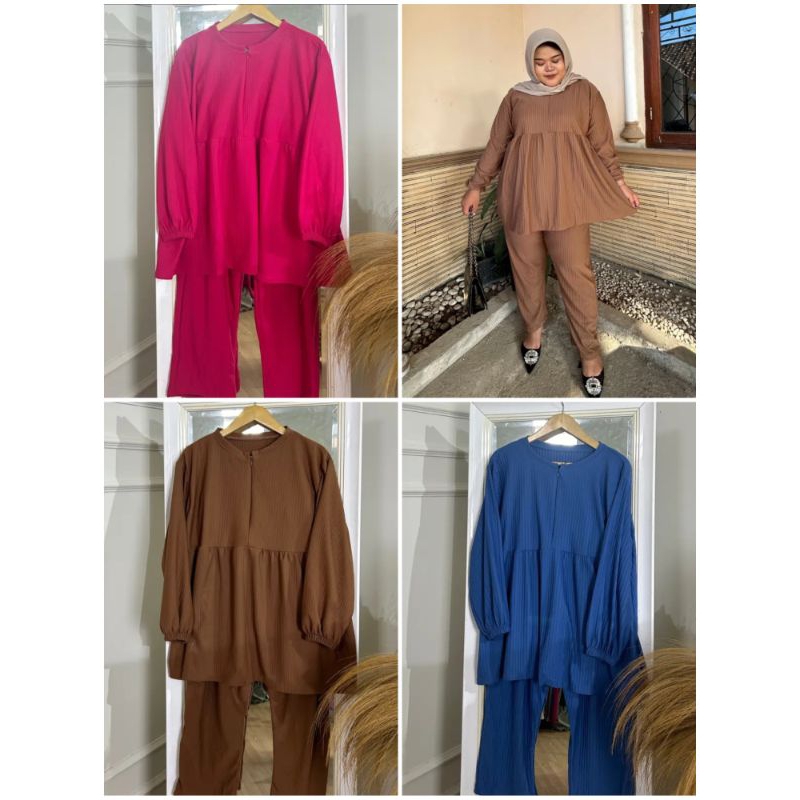 setelan knit premium | oneset knit premium | setelan knit jumbo ld 130 ld 140