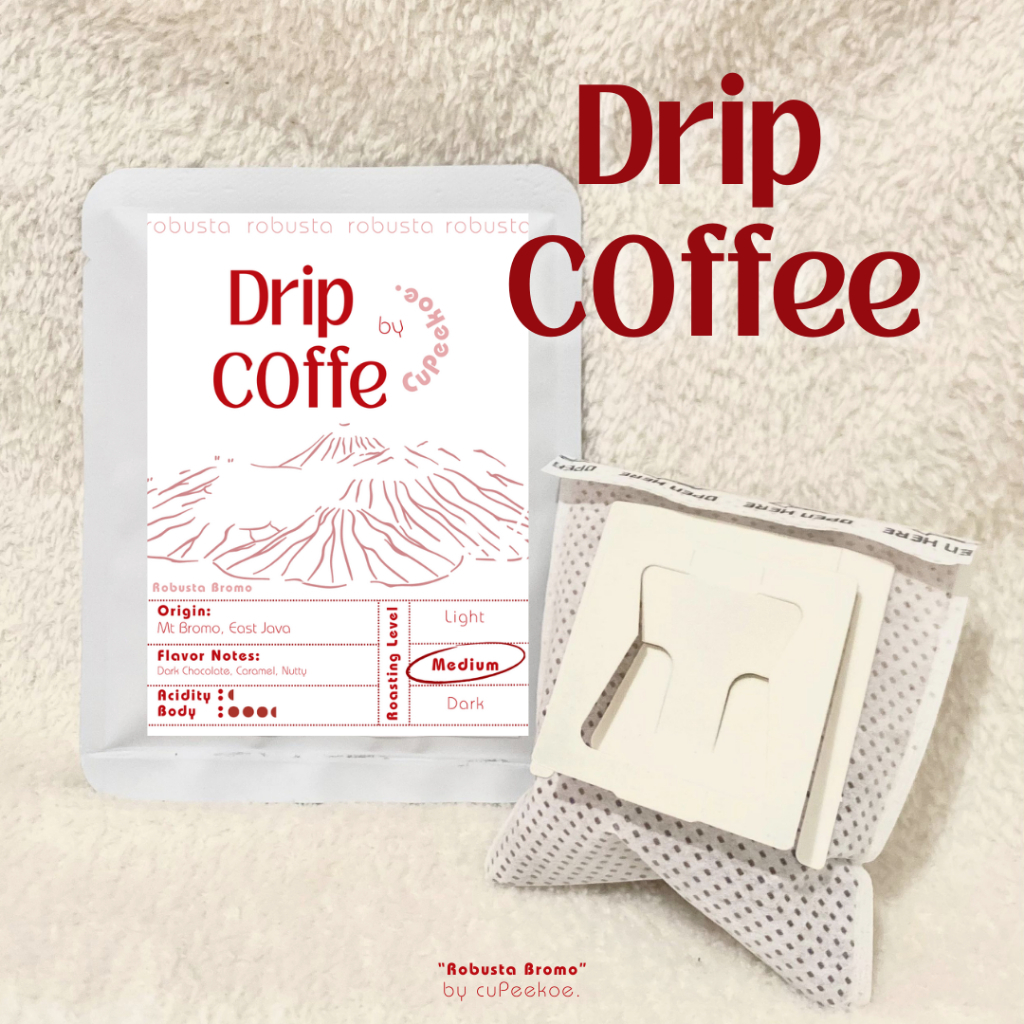 

Coffee Drip Bag | Robusta Bromo 10 gr by Cupeekoe
