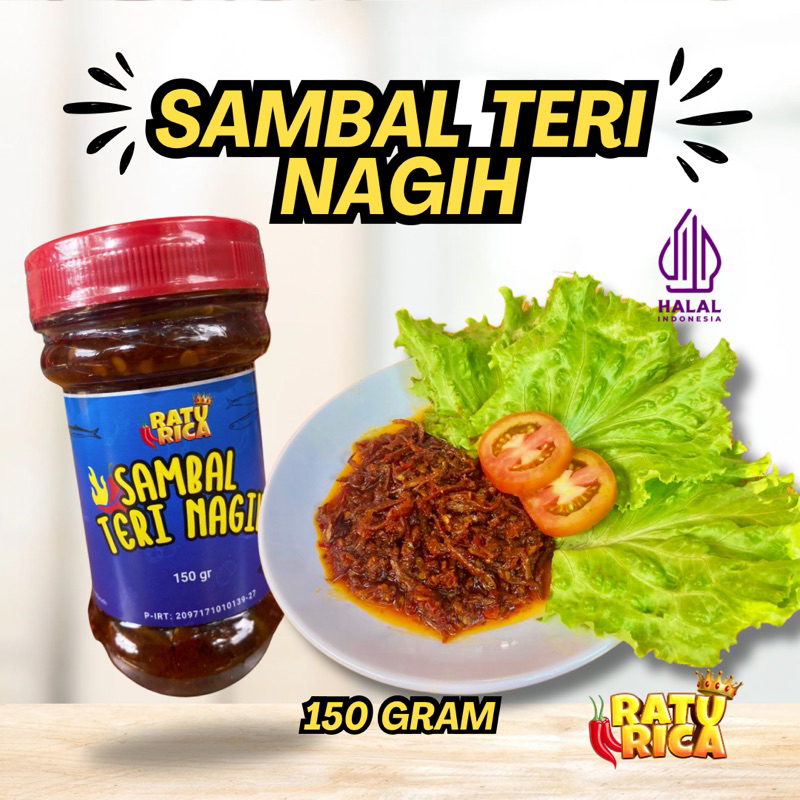 

T - Ratu rica kemasan toples 150 gram bisa COD seluruh Indonesia [SAMBAL TERI]