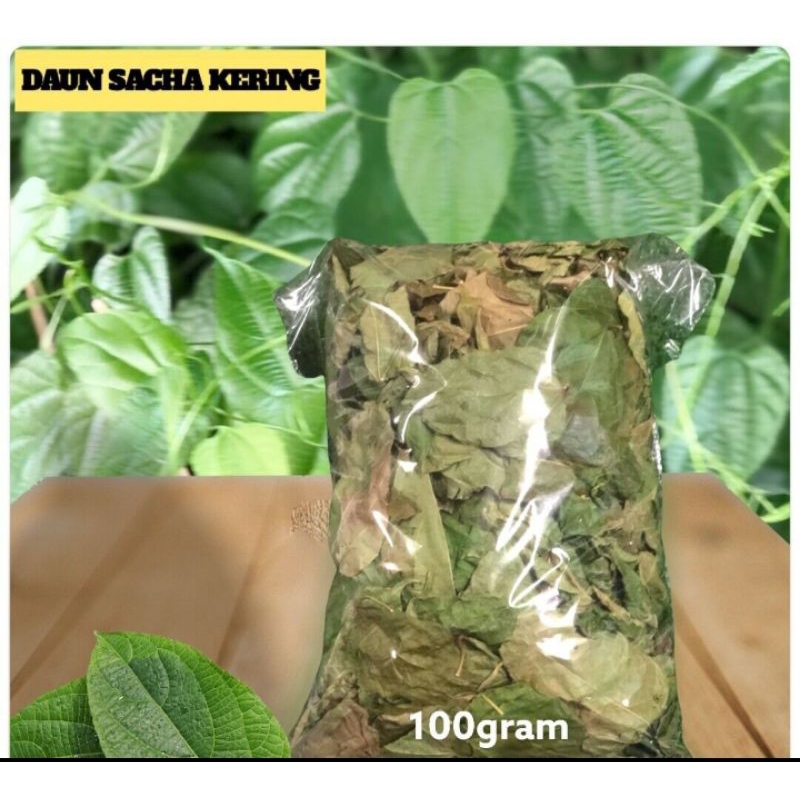 

Daun sacha inchi kering natural 100 gram