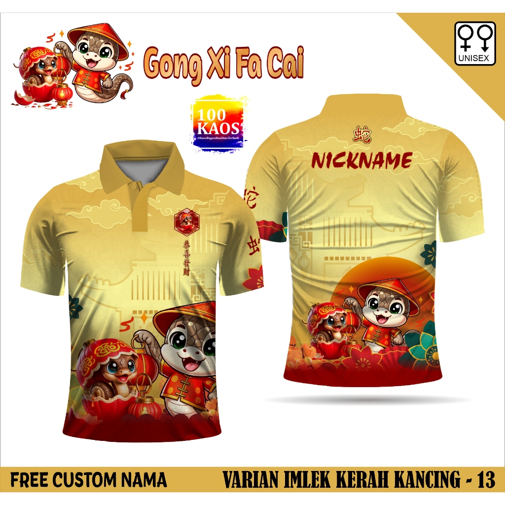 jersey dri-fit premium leher model o-neck kaos baju polo berkancing Cheongsam Model & Motif Modern t