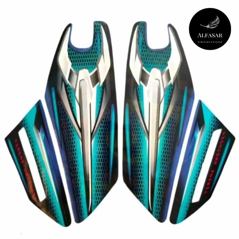 STICKER Striping YAMAH RX KING Tahun 2007 Hijau tosca