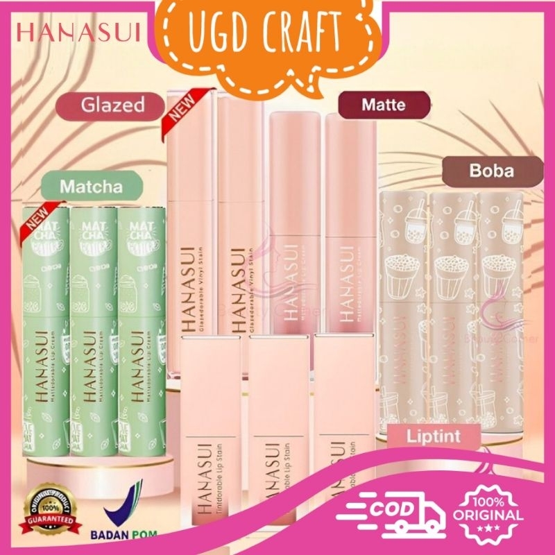 Hanasui Mattedorable Lip Cream / Boba Edition / Lip Tint