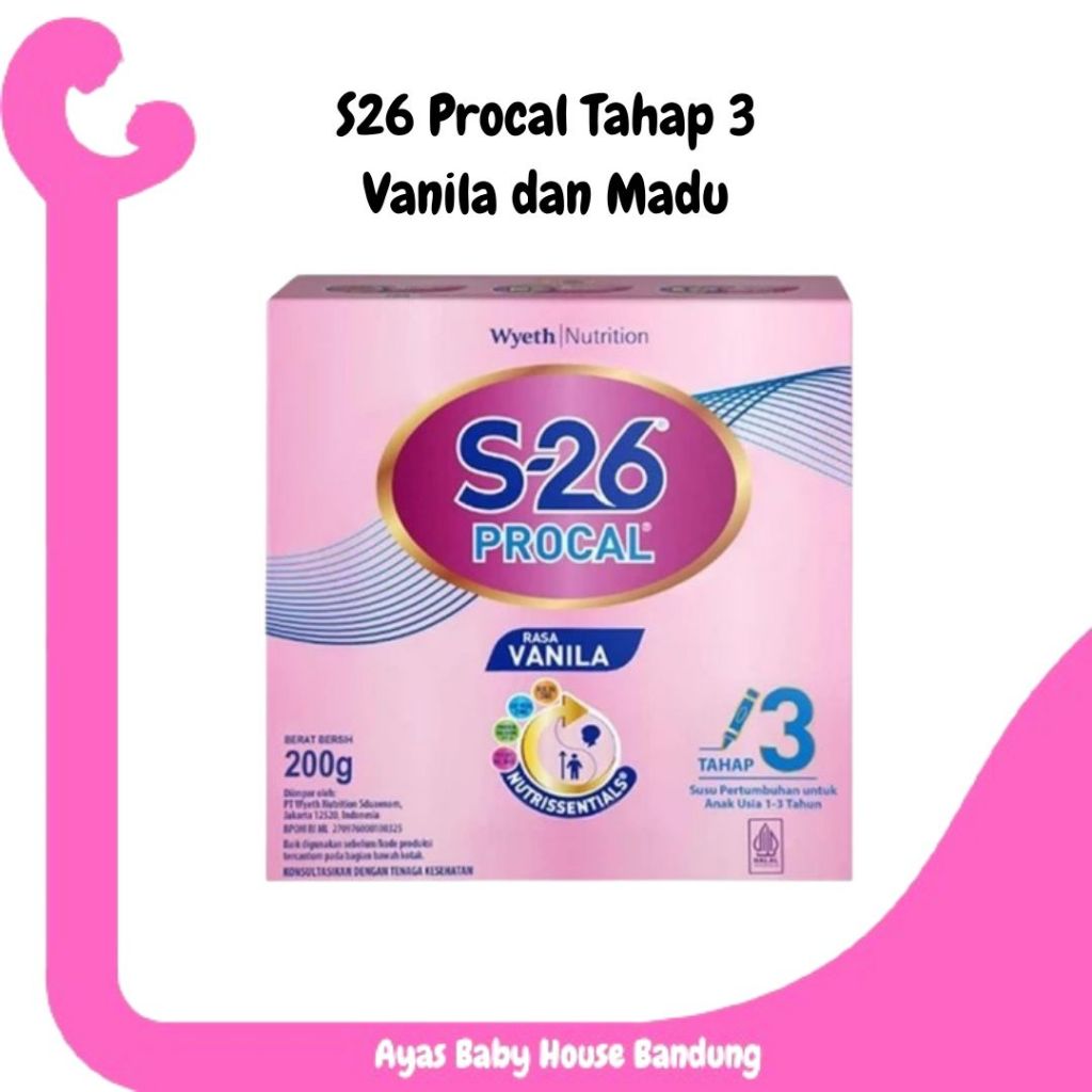 

[PROMO] S-26 Procal Tahap 3 Susu Pertumbuhan Anak 1-3 Tahun Vanila / Madu 200 gr / 400 gr