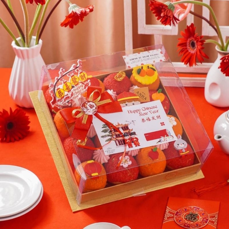 

Set 16 Craquelin Edisi Imlek / Kue Craquelin Imlek / Hampers Kue Basah / Chinese New Year Hampers