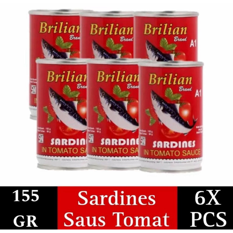 

Sarden Saus Tomat Brilian 155gram