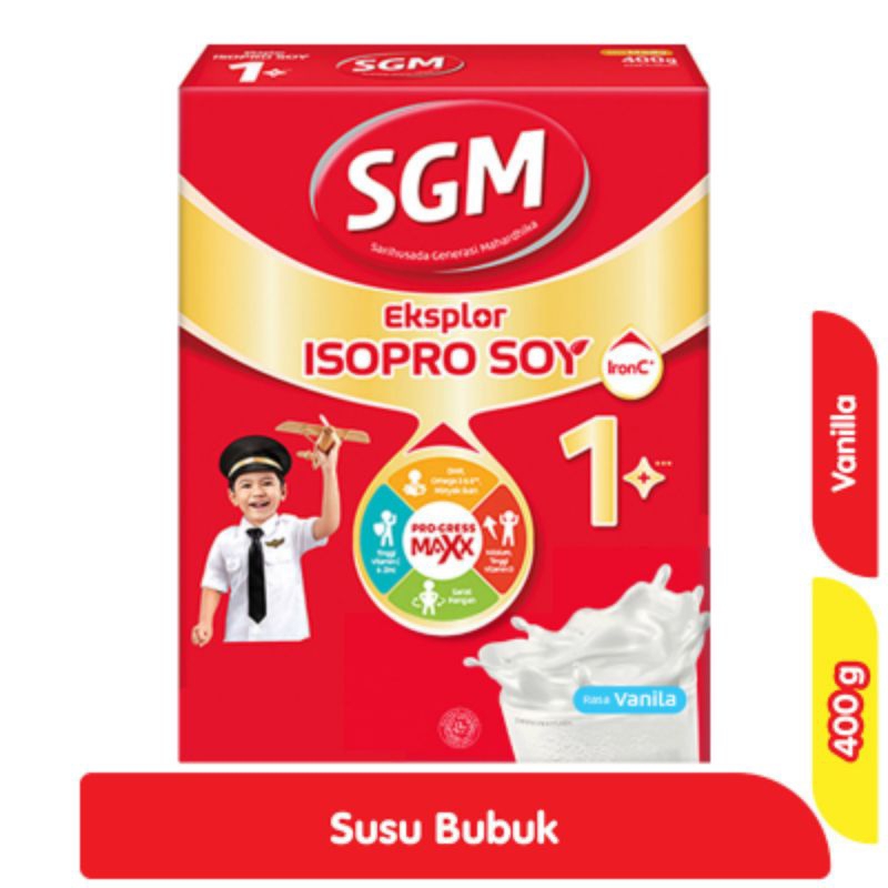 

SGM Eksplor ISOPRO SOY 1+ Susu Bubuk Pertumbuhan Anak Vanila 400 g