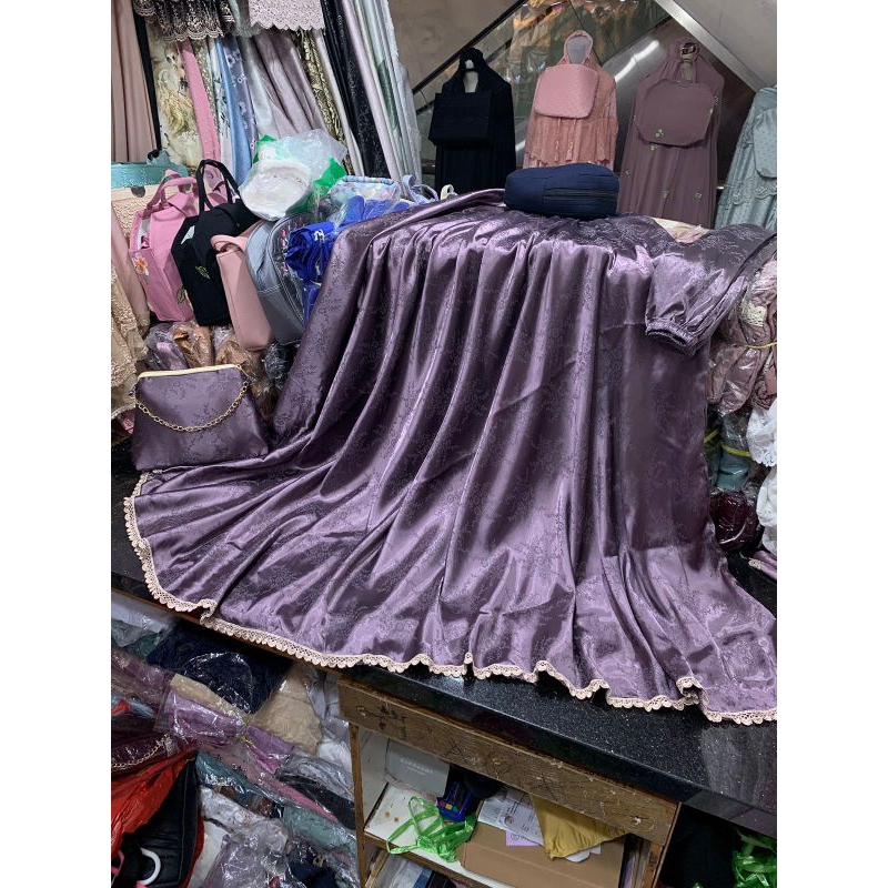 MUKENA DAILY SILK EMBOS PREMIUM/ MUKENA DAILY SILK WARNA