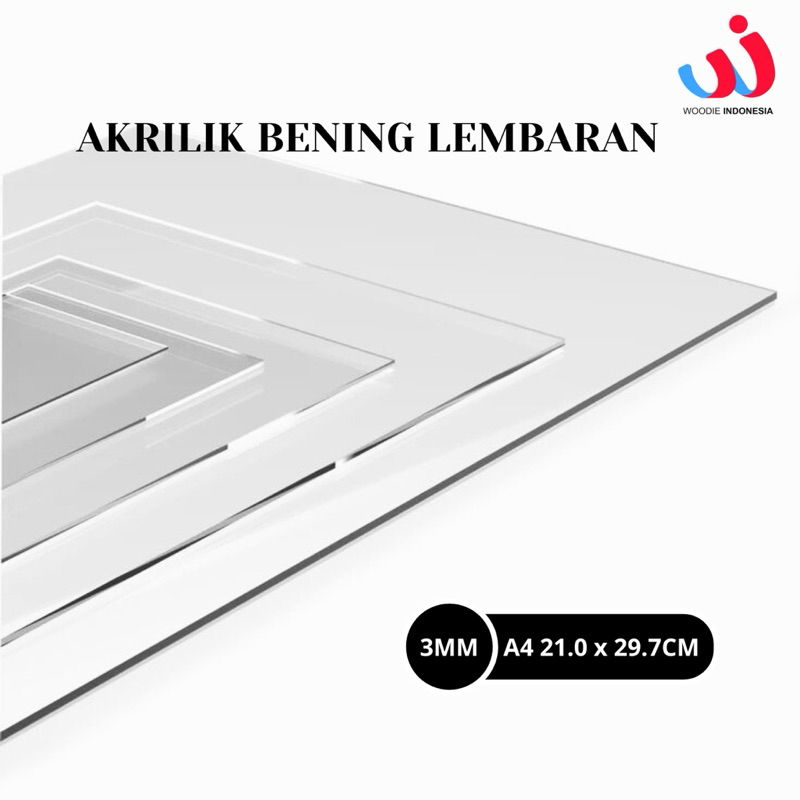 

Akrilik Lembaran / Akrilik Bening Ukuran A4 (21.0 x 29.7CM) Tebal Akrilik 3MM