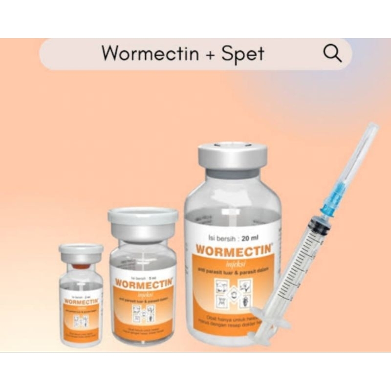 WORMECTIN INJEK PLUS SUNTIK OBAT HEWAN PARASIT LUAR DAN PARASIT DALAM