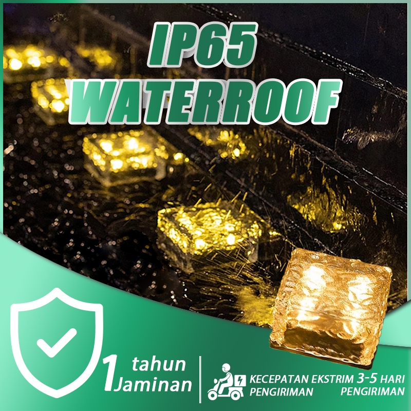 Lampu lantai taman Lampu taman LED tenaga surya Lampu Batu Kristal Kubus Es Batu Surya Pengisian Oto